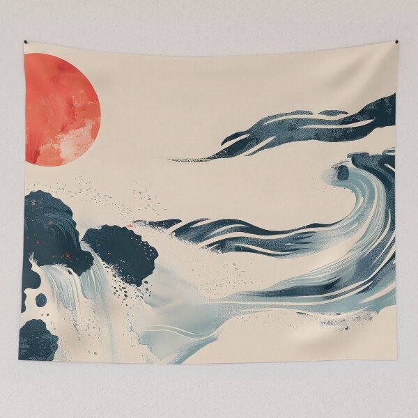 Item preview, Flowing water retro sunset designed and sold by Wildflow Creations.