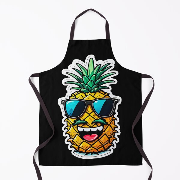 Item preview, Happy Funny Mustache Pineapple Wearing Sunglasses, Smiling Pineapple designed and sold by MyArt23.