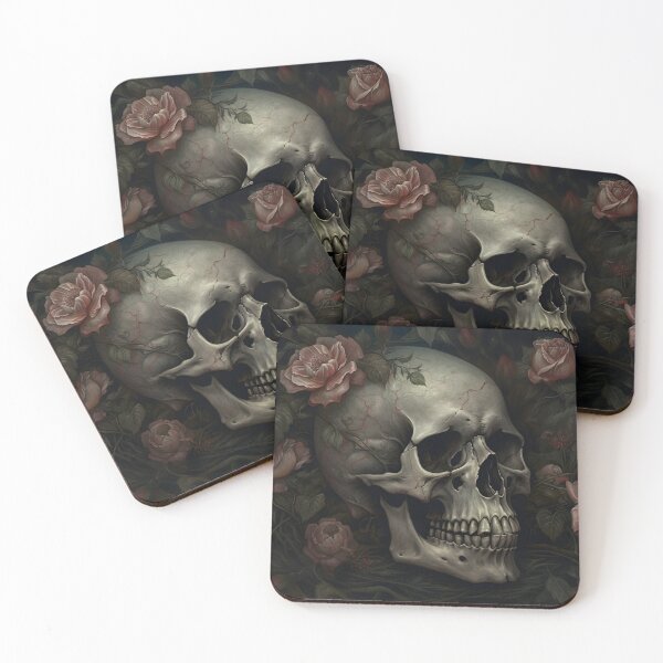 Item preview, Elegant Gothic Rose Skull Design - Unique Artwork  designed and sold by PandaTShirtShop.