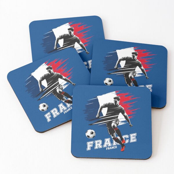 Item preview, Football Soccer France French Flag Banner Player Silhouette designed and sold by Infinitee8hirts.