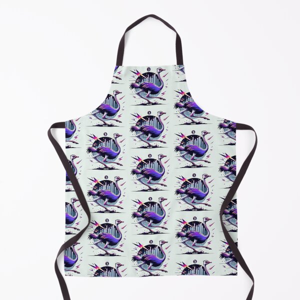 Item preview, $NOSS "Swift Luminescence: Ostrich Unleashing Purple Lightning" designed and sold by zzz888.