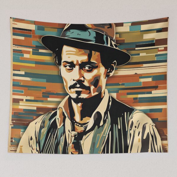 Item preview, Johnny Depp in hat designed and sold by Joanne Walsh.