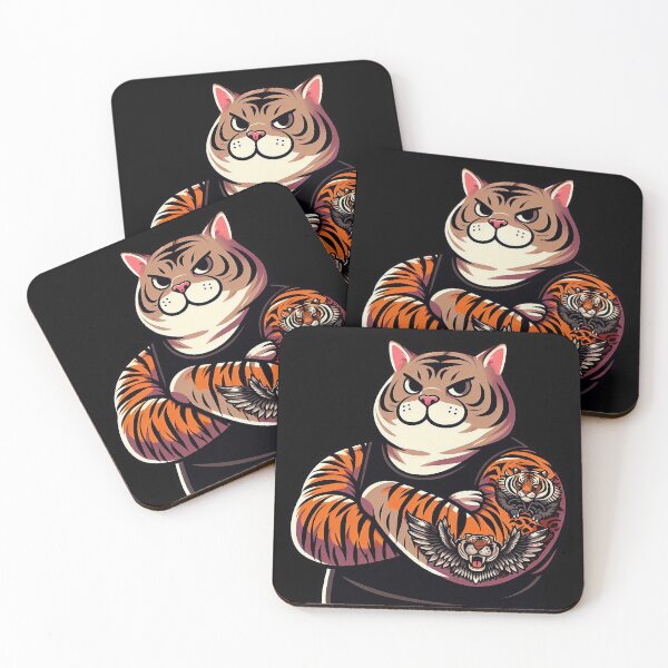 Item preview, Chubby Tabby Cat with Cat Tattoo designed and sold by plushism.