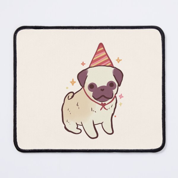 Item preview, Birthday Pug puppy illustration  designed and sold by Mayarart.