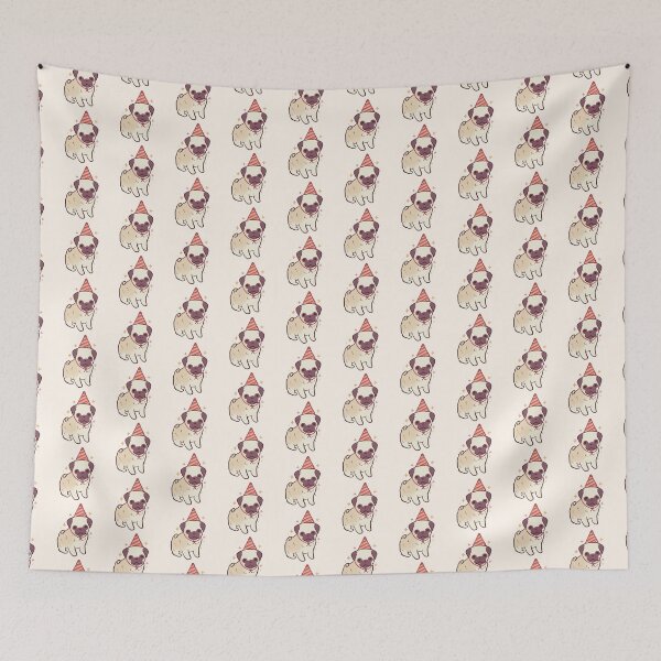 Item preview, Birthday Pug puppy illustration  designed and sold by Mayarart.