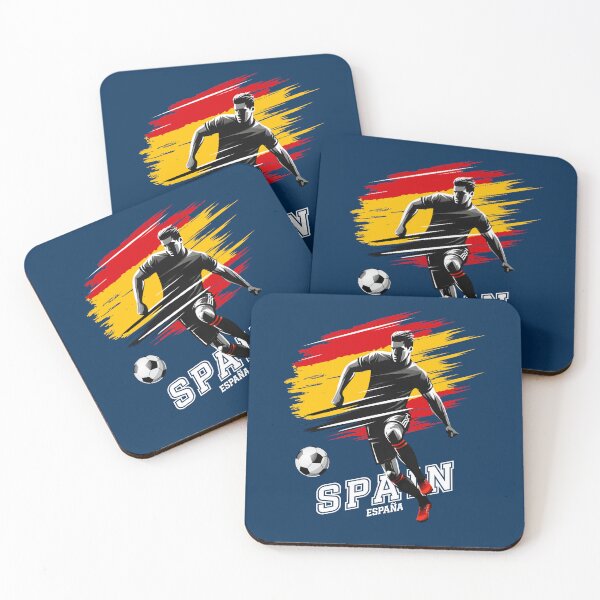 Item preview, Football Soccer Spain Spanish Flag Banner Player Silhouette designed and sold by Infinitee8hirts.