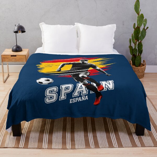 Item preview, Football Soccer Spain Spanish Flag Banner Player Silhouette designed and sold by Infinitee8hirts.