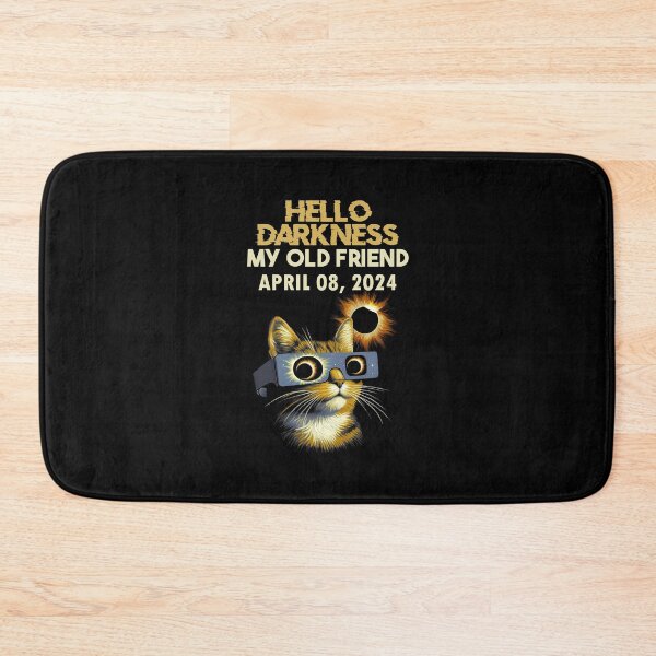 Item preview, Hello Darkness My Old Friend Solar Eclipse April 08 2024 Cat Total Solar Eclipse  designed and sold by ZANNIX.