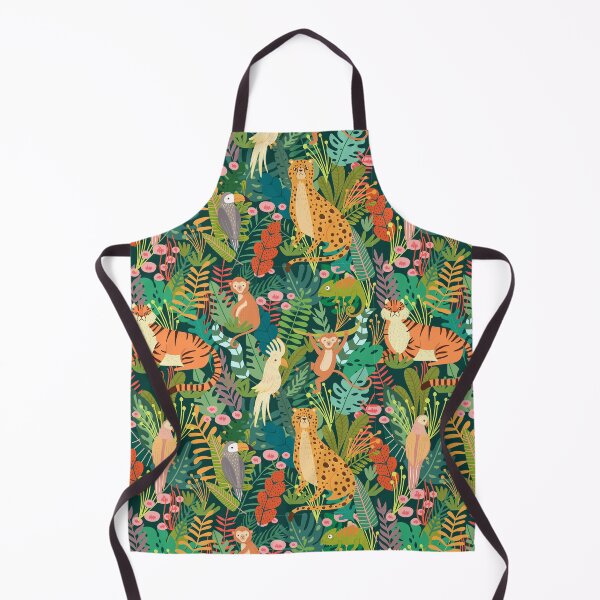 Item preview, Tropical Jungle Pattern - Tigers, Cheetah, Monkey, Pelican, Parrots designed and sold by Fanverse Merchandise.