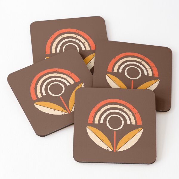 Item preview, Brown Mod Sunflower- Mid Century Floral designed and sold by susycosta.