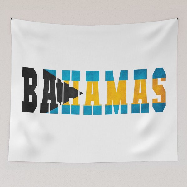 Item preview, Bahamas Country Flag Typography designed and sold by TravelWish.