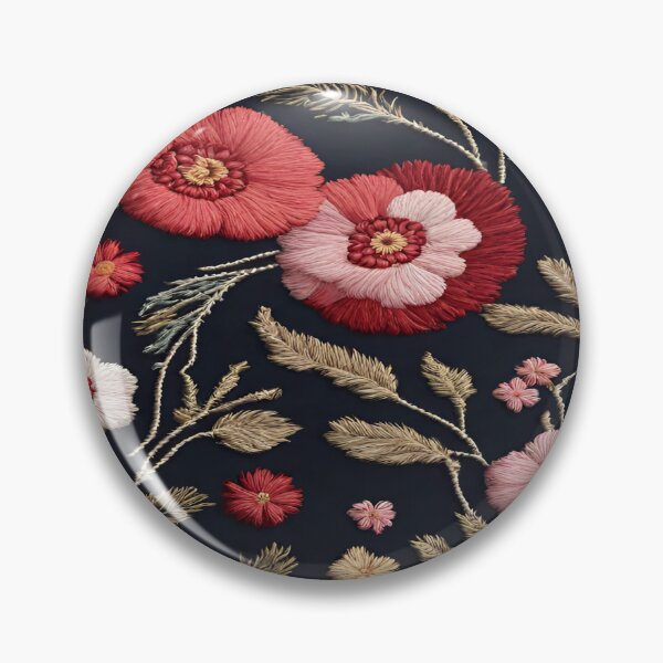 Item preview, Flowers embroidery. Close-up of fabric. Bright flowers on a black background designed and sold by Erik Visnievskij.