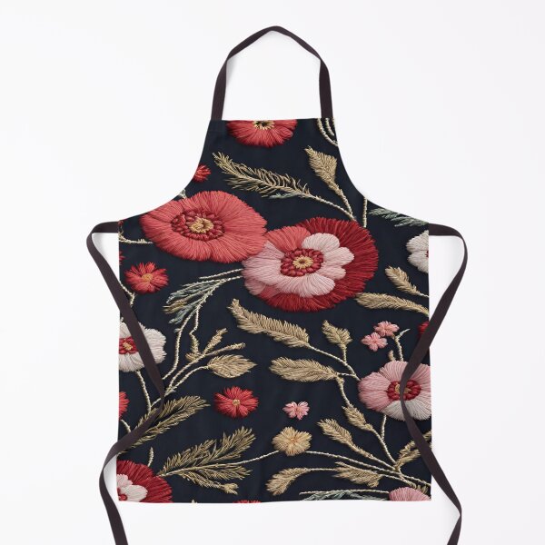 Item preview, Flowers embroidery. Close-up of fabric. Bright flowers on a black background designed and sold by Erik Visnievskij.
