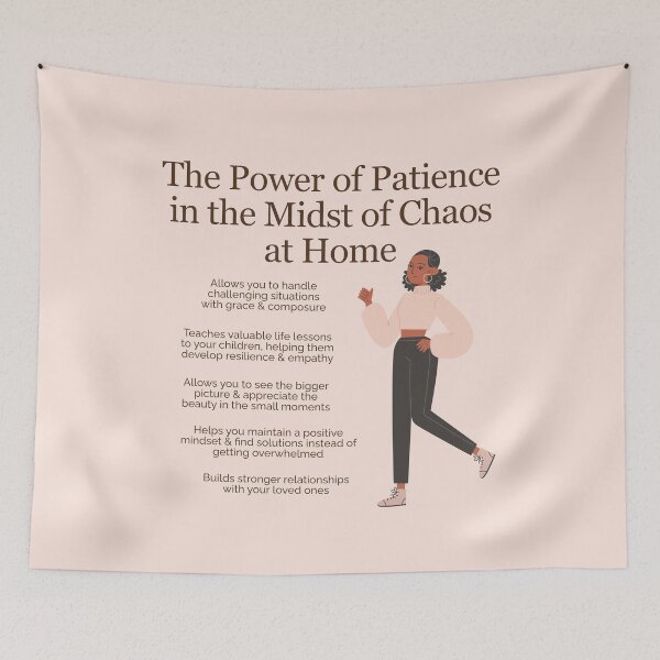 Item preview, The Power of Patience in the Midst of Chaos at Home designed and sold by TheFocusedShop.
