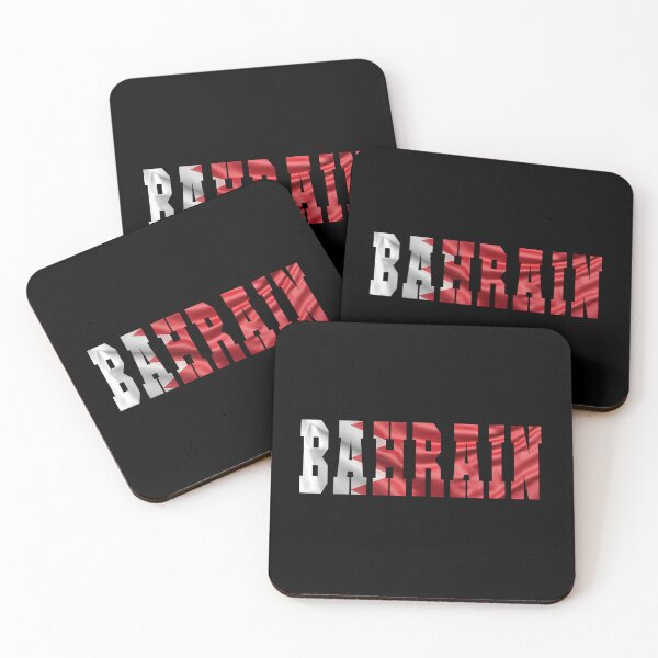 Item preview, Bahrain Country Flag Typography designed and sold by TravelWish.
