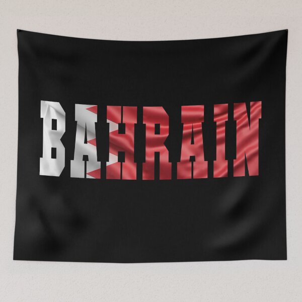 Item preview, Bahrain Country Flag Typography designed and sold by TravelWish.