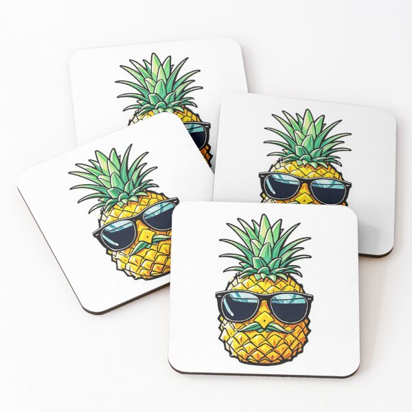 Item preview, Funny Mustache Pineapple Wearing Sunglasses designed and sold by MyArt23.