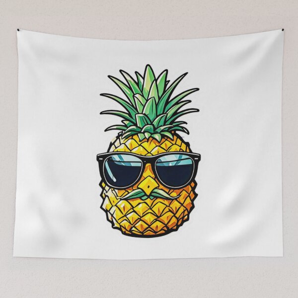 Item preview, Funny Mustache Pineapple Wearing Sunglasses designed and sold by MyArt23.