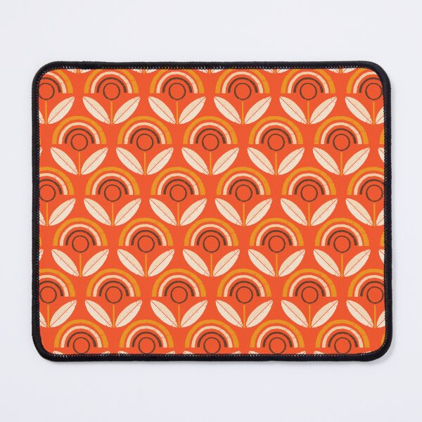 Item preview, Orange Mod Sunflower- Mid Century Floral designed and sold by susycosta.