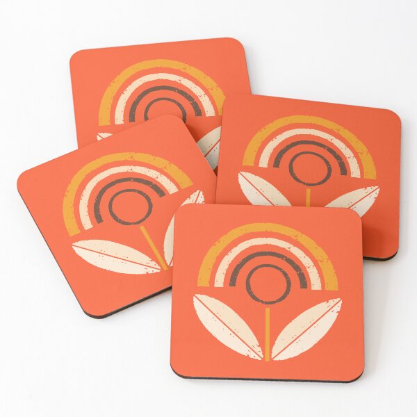 Item preview, Orange Mod Sunflower- Mid Century Floral designed and sold by susycosta.