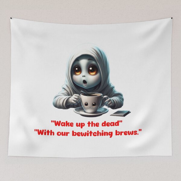 Item preview, Ghost Drinking Coffee designed and sold by NagalkarArtWork.