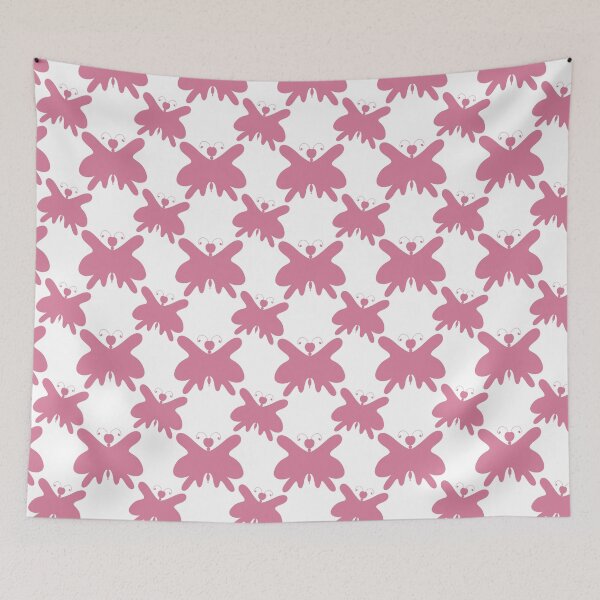 Item preview, Butterfly Pink and White Silhouette Pattern  designed and sold by Artistestella.
