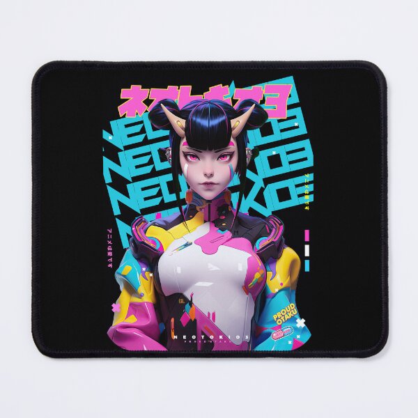 Item preview, CYBER-IDOL POP COLOR ONI DEMON GIRL V2 | 3D ANIME MANGA NEOTOKIO3 designed and sold by otakumerch9.