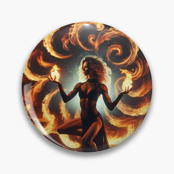 Item preview, Woman dancing and controlling flames that swirl around her in hypnotic patterns designed and sold by AndreaMart.