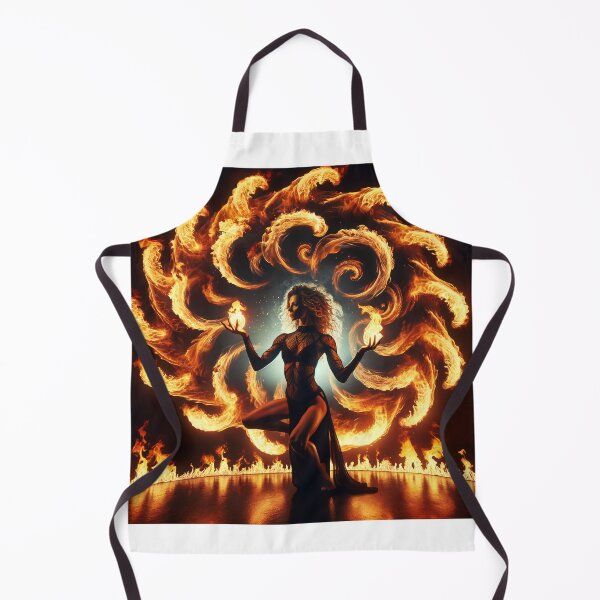 Item preview, Woman dancing and controlling flames that swirl around her in hypnotic patterns designed and sold by AndreaMart.