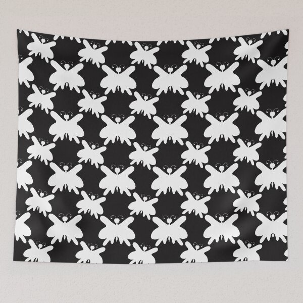Item preview, Butterfly Black and White Silhouette Pattern  designed and sold by Artistestella.