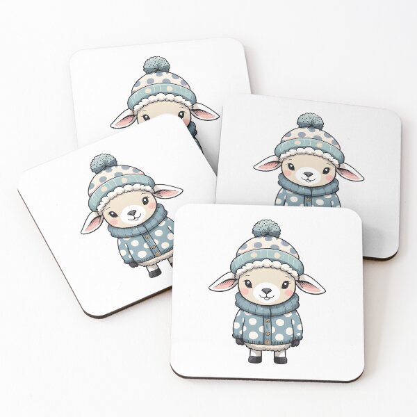 Item preview, Cute sheep with a polka dot bobble hat designed and sold by Naturitude.