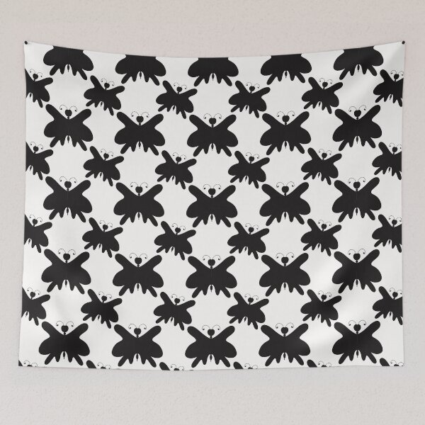 Item preview, Butterfly Black and White Silhouette Pattern  designed and sold by Artistestella.