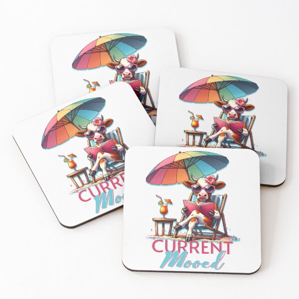Item preview, Current Mooed - Just a Girl Who Loves Cows on a Beach Vacation designed and sold by PetNamedPeeve.
