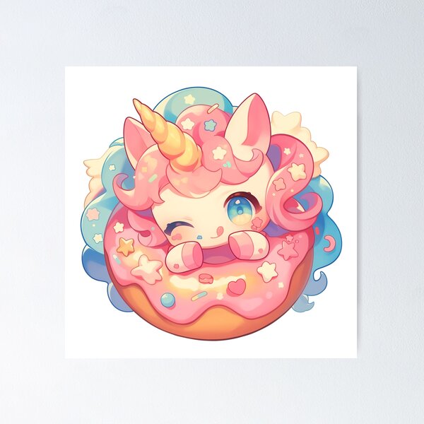 Item preview, Unicorn Doughnut Cartoon Cute designed and sold by Bwittaya.