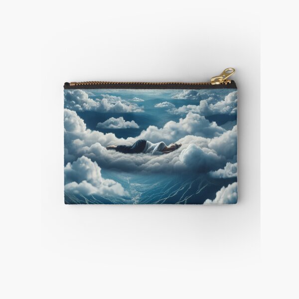 Item preview, Woman sleeping on a soft bed of clouds above the earthly landscape, with the night sky as her blanket designed and sold by AndreaMart.