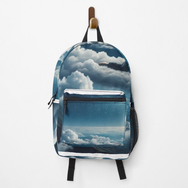 Item preview, Woman sleeping on a soft bed of clouds above the earthly landscape, with the night sky as her blanket designed and sold by AndreaMart.
