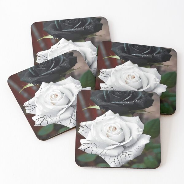 Item preview, Rose in Contrast: An ode to natural beauty and fragility, where deep black blends with pure white. ??❤️ designed and sold by TroviTutto.