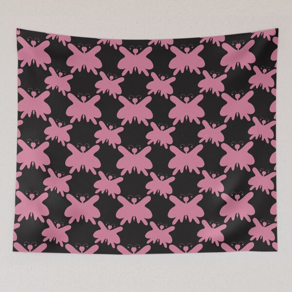 Item preview, Butterfly Black and Pink Silhouette Pattern  designed and sold by Artistestella.
