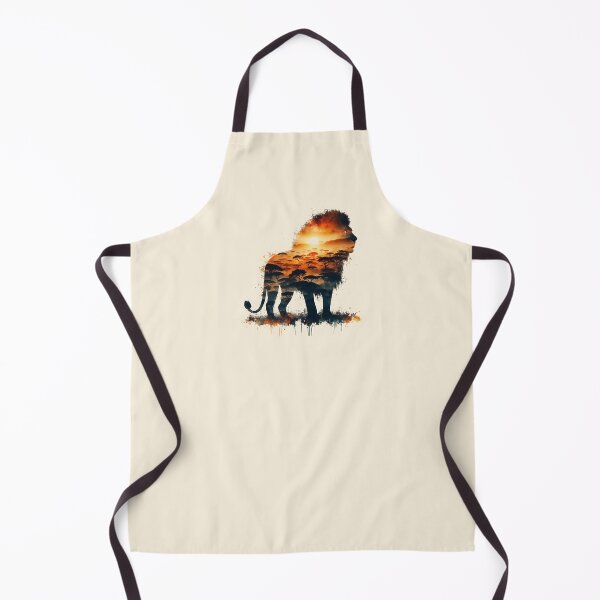 Item preview, Zambia lion silhouette savannah abstract style designed and sold by TomFrontierArt.