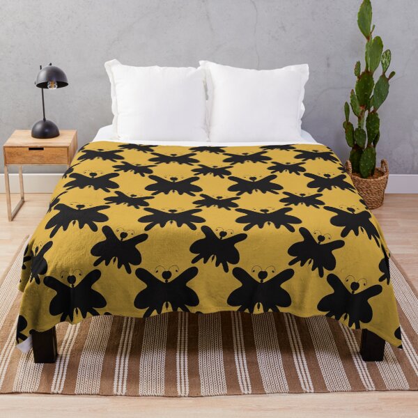 Item preview, Butterfly Black and Yellow Silhouette Pattern designed and sold by Artistestella.