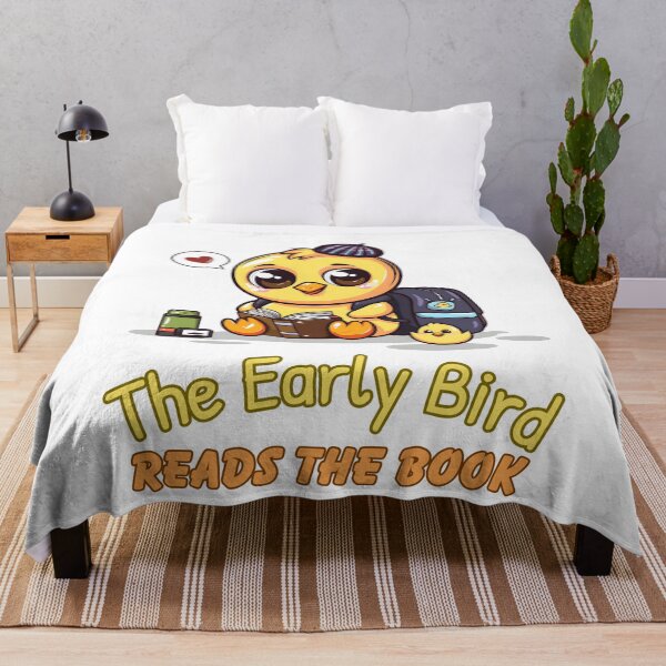 Item preview, Bookworm Chick - 'The Early Bird Reads the Book' Scholarly Tee designed and sold by Moisky Patterns.