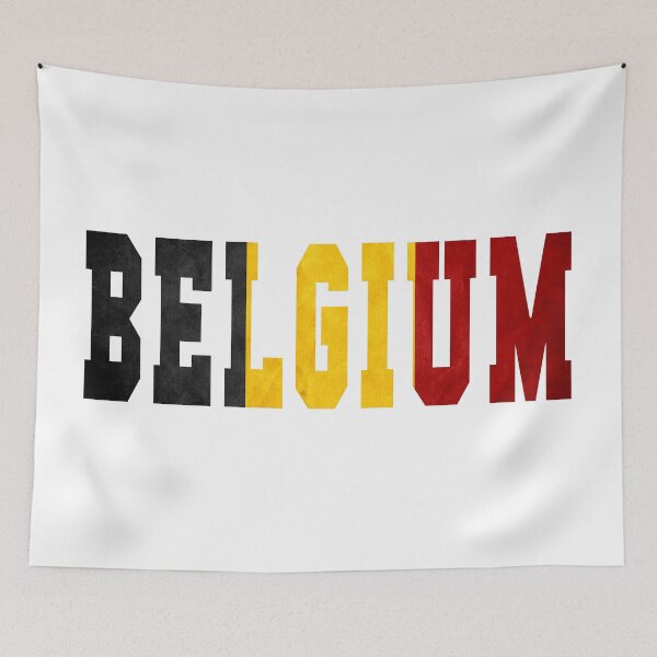 Item preview, Belgium Country Flag Typography designed and sold by TravelWish.