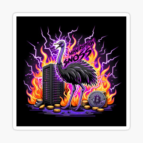 Item preview, $NOSS "Thunderous Roar: Blaze of the Ostrich Phoenix" designed and sold by zzz888.