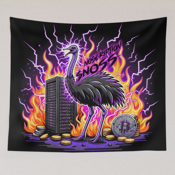 Item preview, $NOSS "Thunderous Roar: Blaze of the Ostrich Phoenix" designed and sold by zzz888.