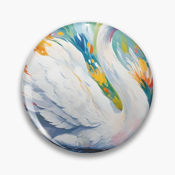 Item preview, OIL PAINTING WHITE SWAN designed and sold by PIGCASSOSAIART.