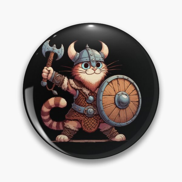 Item preview, Funny Viking Warrior Cat Norse Mythology Anime Portrait designed and sold by TomFrontierArt.
