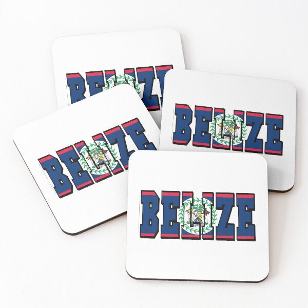 Item preview, Belize Country Flag Typography designed and sold by TravelWish.