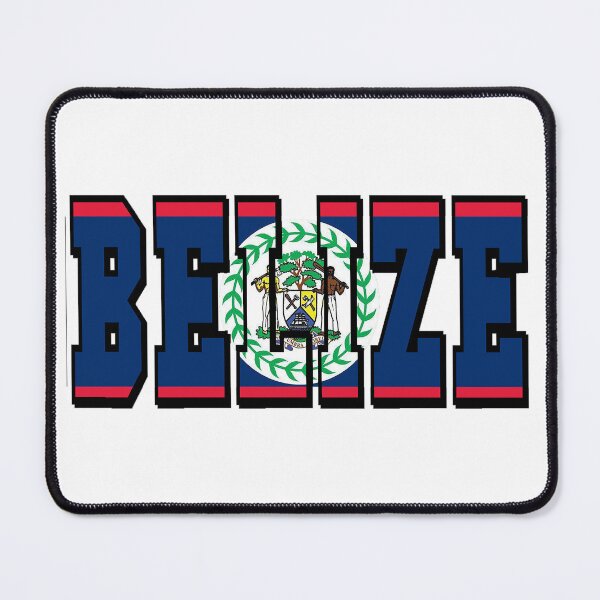 Item preview, Belize Country Flag Typography designed and sold by TravelWish.