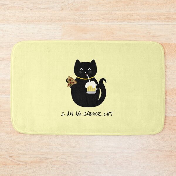 Item preview, I am an indoor cat - cute introvert cat - pizza cat designed and sold by stayartsy07.
