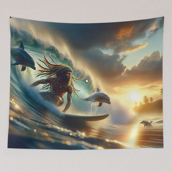Item preview, Rastafarian Surfer designed and sold by Random Designs.